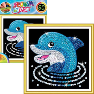 Sequin Art Obraz z cekinów Zestaw kreatywny Delfin