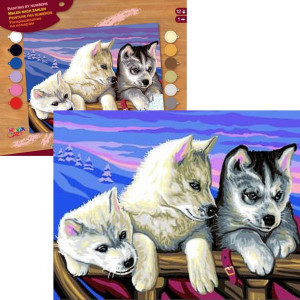 Sequin Art Malowanie po numerach Psy Husky
