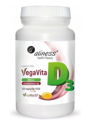 Aliness vegavita D3 2000 vege wegańska 120 kaps