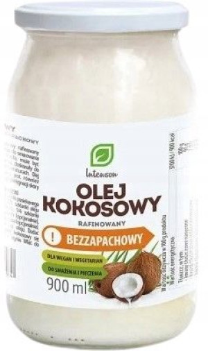 Olej kokosowy rafinowany bezzapachowy 900 ml