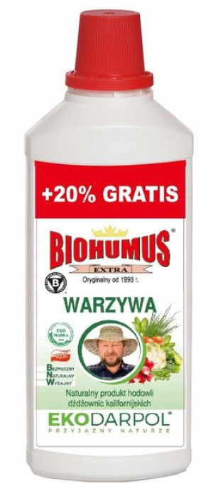 BIOHUMUS EXTRA Nawóz Ekologiczny Do Warzyw 1L+20%