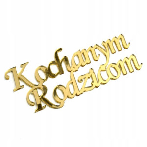 Kochanym Rodzicom Napis Złote Plexi Lustro