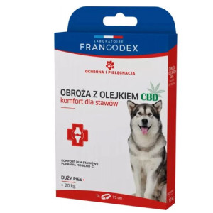 Francodex Obroża z Olejkiem CBD Dla Psów Powyżej 20 kg 75 cm