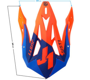 Daszek kasku JUST1 J32 PEAK KIDS VERTIGO blue fluo orange