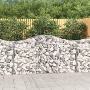 Kosze gabionowe, 4 szt, 200x50x100/120 cm, galwani