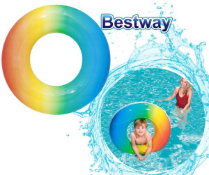 Koło Dmuchane Do Pływania Tęcza Bestway