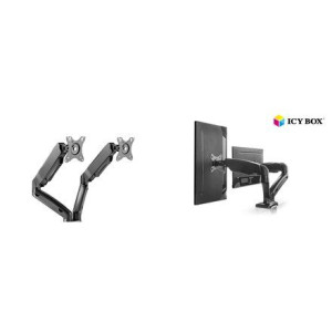 Icy Box Ib-ms304-t, Monitor Stand With Desk Mounted Base, For Two Screens