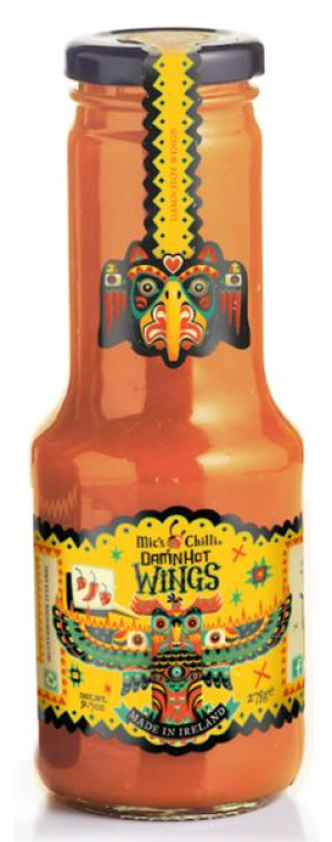 Sos DamnHot Wings Sauce 275 g Mic's Chilli - bardzo ostry Ghost Pepper