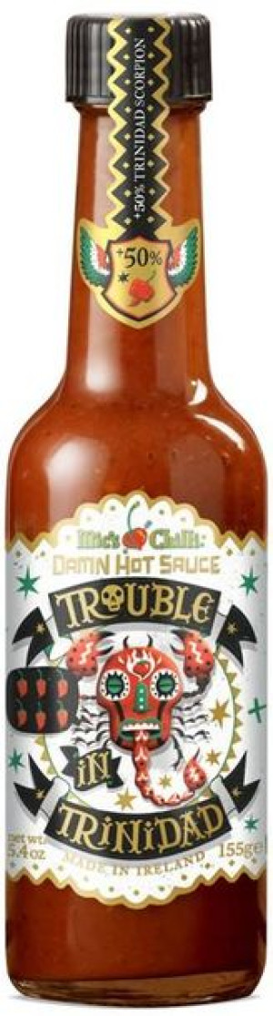 Sos Damn Hot Sauce Trouble in Trinidad 155 g Mic's Chilli - Chili Trinidad