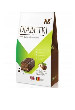 Diabetki cukierki czekoladki z orzechami laskowymi