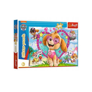 Puzzle Psi Patrol W Blasku Skye Brokat 100 El.