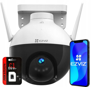 Zewnętrzna obrotowa kamera IP WiFi EZVIZ C8T + 64G
