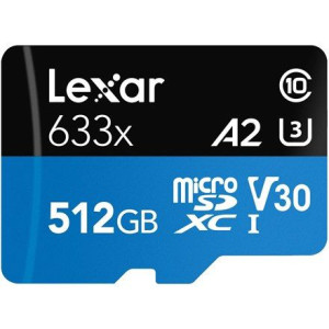 Lexar High-performance 633x Uhs-i Microsdxc, 512 Gb, Pamięć Flash Klasy 10