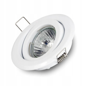 Oczko oprawa halogen sufitowa do LED RUCHOMA BIAŁA
