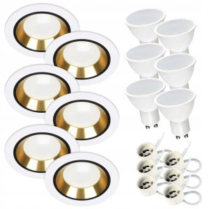 Oprawa sufitowa do LED halogenowa + GU10 7W 4000K