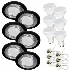 Oprawa halogenowa ruchoma czarna LED GU10 7W 4000K