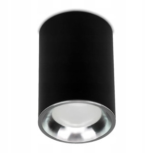 Spot sufitowy tuba VAX 1xGU10 czarny srebrny