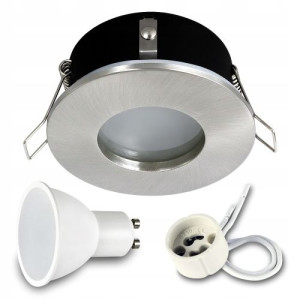 Oprawa wpuszczana halogen IP44 + LED GU10 7W 4000K