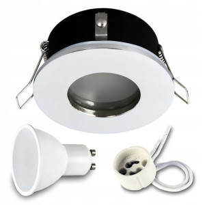 Oprawa wpuszczana halogen IP44 + LED GU10 7W 3000K