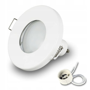 Oprawa wpuszczana halogen IP44 + LED GU10 7W 4000K