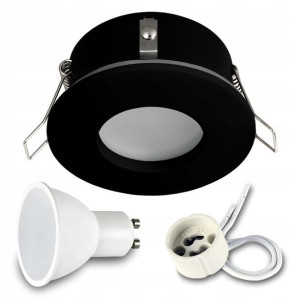 Oprawa wpuszczana halogen IP44 + LED GU10 7W 4000K