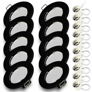 10x Oprawa wpuszczana halogenowa + żar LED GU10 7W