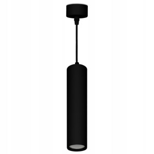 Lampa Wisząca Tuba Zwis Metal Czarna Led