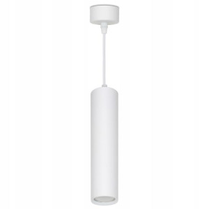 Lampa Wisząca Tuba Zwis Metal Biała Led