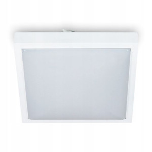 Lampa Sufitowa Plafon Oprawa 2xe27 Kwadrat Biały