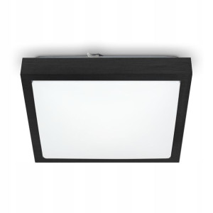 Lampa Sufitowa Plafon Oprawa 2xe27 Kwadrat Czarny