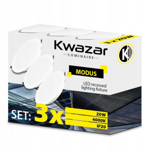 3 X Panel Led Oczko Led 20w 230v 4000k Taniej 15%