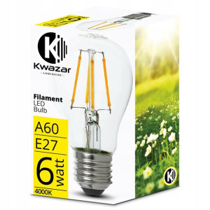 Żarówka LED E27 Filament 6W Edison Ozdobna neutral