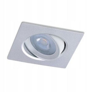 Oczko Sufitowe Lampa Led Uchylna 230v, 5w, Srebrna