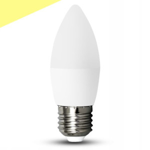 Żarówka Led Smd E27 4w=35w C37 Świeca B.ciepła