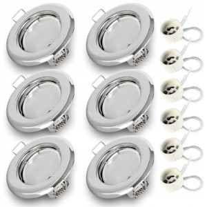 6x Oprawa halogenowa CHROM+ żar. LED GU10 7W 4000K