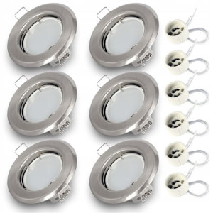 ZESTAW 6 x Oprawa OCZKO LED SN + żar LED GU10 7W