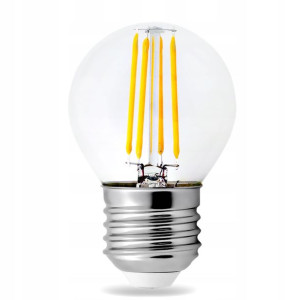 Żarówka LED E27 Filament 4W Edison G45 KULKA 4000K