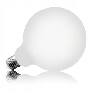 Żar. LED E27 Filament 8W DUŻA bańka 12,5cm MLECZNA