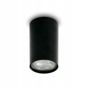 Oprawa Tuba Natynkowa Halogenowa Led +gu10 Czarny