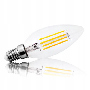 Żarówka LED E14 Filament 4W Edison C35 ŚWIECZKA