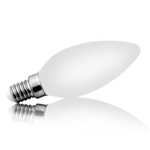 Żarówka LED E14 Filament 4W C35 ŚWIECA MLECZNA