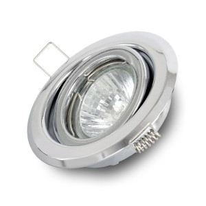 Oczko oprawa halogen sufitowa do LED RUCHOMA CHROM