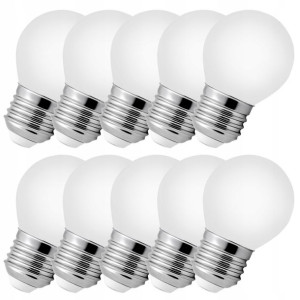 10 x Żarówka LED E27 Filament 4W MLECZNA KULKA