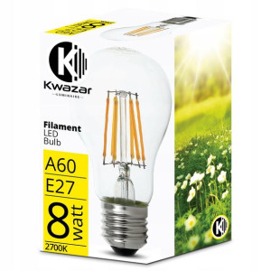 Żarówka LED E27 Filament 8W Edison Ozdobna Ciepła