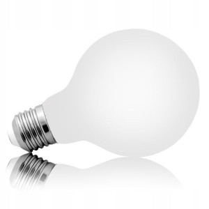 Żarówka LED E27 Filament 8W G80 bańka 8cm MLECZNA