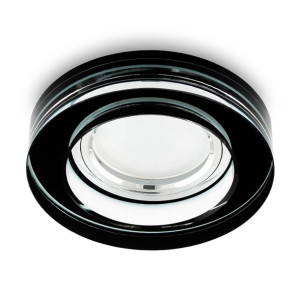 Oprawa sufitowa szklana oczko do LED czarny KB49