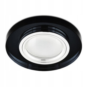 Oprawa sufitowa szklana oczko do LED czarna KB26n