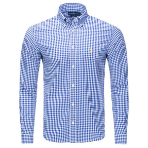 Ralph Lauren koszula kratka męska gładka slim fit L