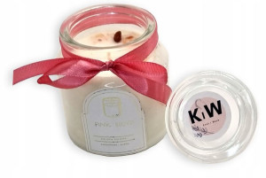 Świeca sojowa ręcznie wykonywana Pink Sand