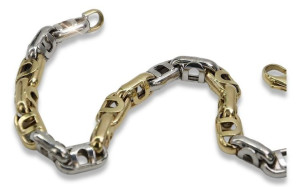 Złota bransoletka bi kolor 14k cb024yw